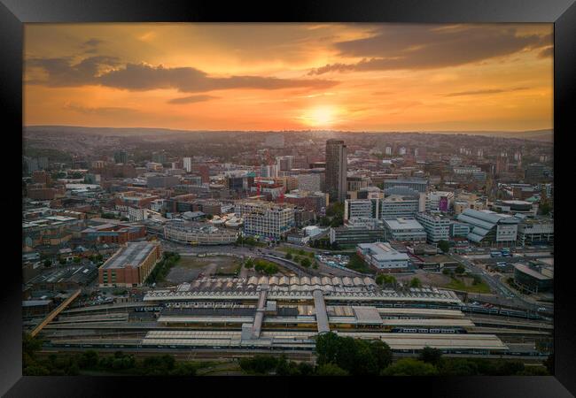 Sheffield The Steel City Framed Print by Apollo Aerial Photography