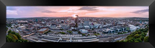 Sheffield End Of The Day Framed Print by Apollo Aerial Photography