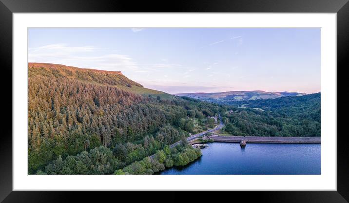 Ladybower and Bamford Edge Framed Mounted Print by Apollo Aerial Photography