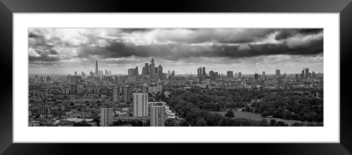 London City Skyline Framed Mounted Print by Apollo Aerial Photography