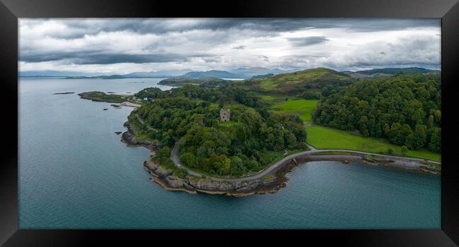 Dunollie Castle Panorama Framed Print by Apollo Aerial Photography