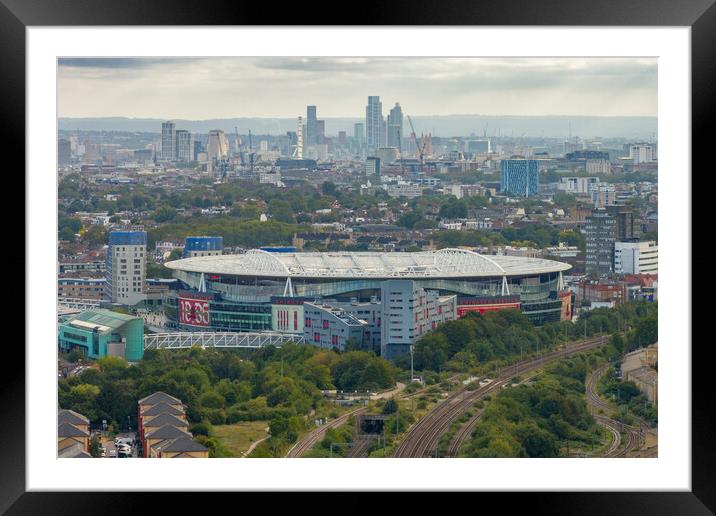 The Emirates Stadium Framed Mounted Print by Apollo Aerial Photography