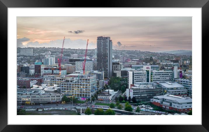 Sheffield Framed Mounted Print by Apollo Aerial Photography