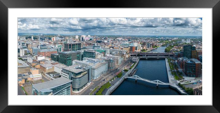 The City of Glasgow Framed Mounted Print by Apollo Aerial Photography