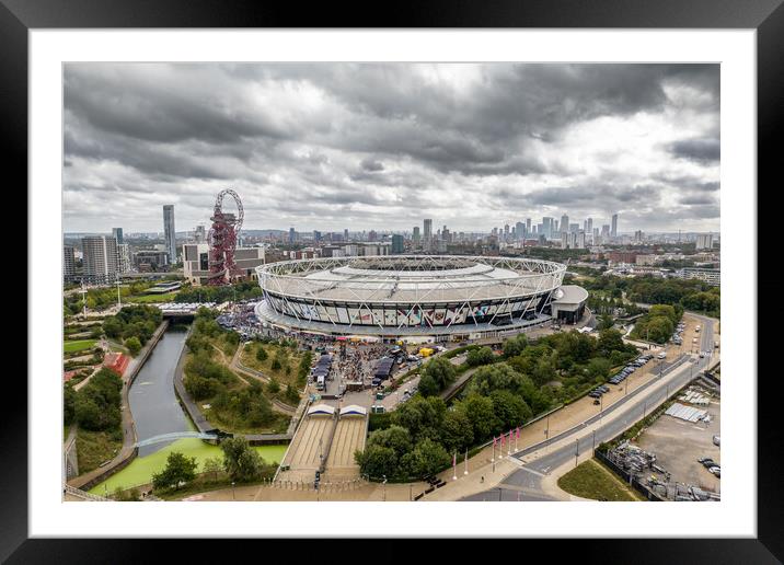 The Olympic Stadium Framed Mounted Print by Apollo Aerial Photography