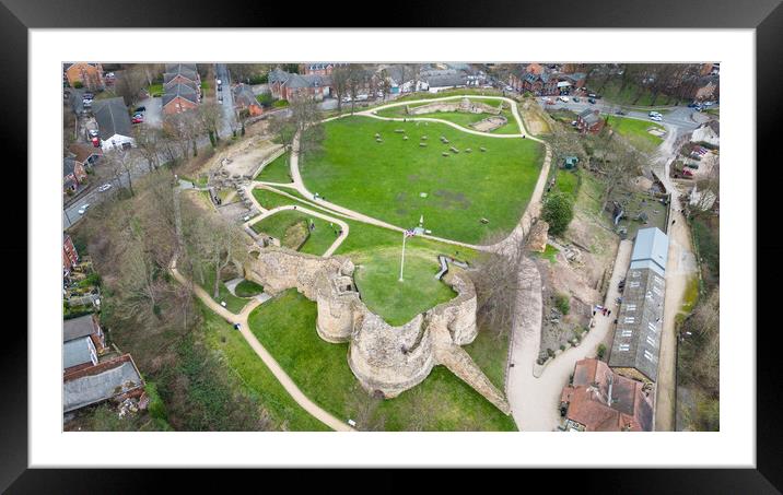 Pontefract Castle Framed Mounted Print by Apollo Aerial Photography