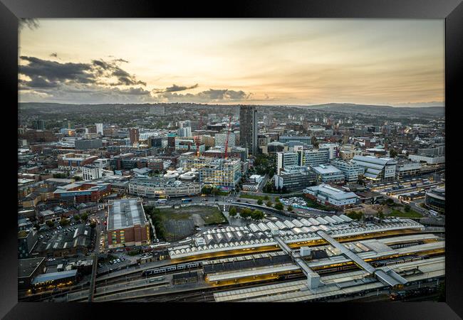 Sheffield Sunset Framed Print by Apollo Aerial Photography