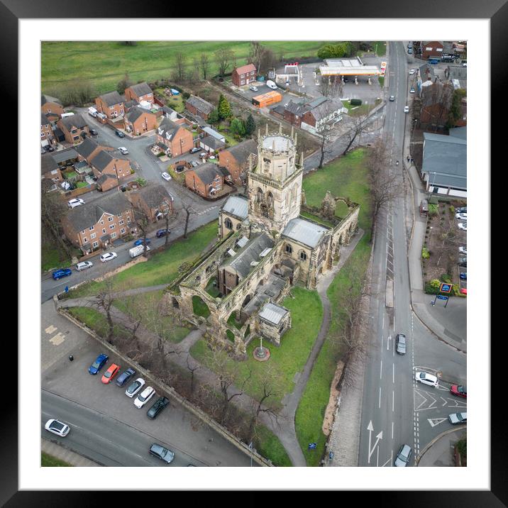 Pontefract All Saints Church Framed Mounted Print by Apollo Aerial Photography