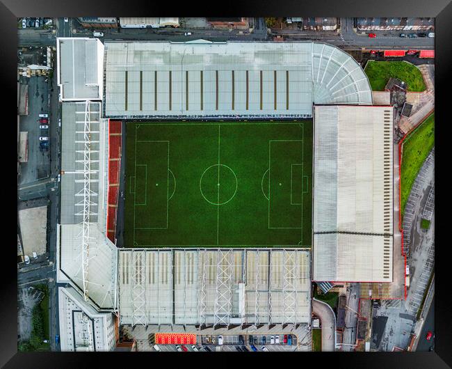 Bramall Lane Birds Eye View Framed Print by Apollo Aerial Photography