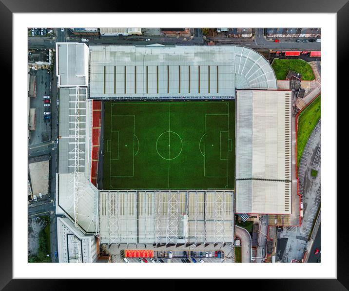 Bramall Lane Birds Eye View Framed Mounted Print by Apollo Aerial Photography