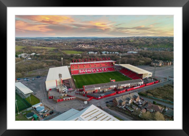 Oakwell Sunset Framed Mounted Print by Apollo Aerial Photography