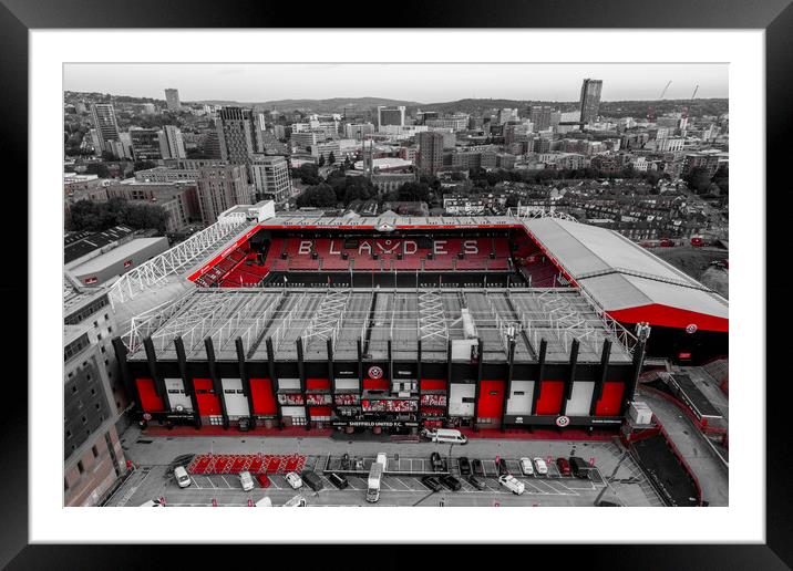 SUFC Red Pop Framed Mounted Print by Apollo Aerial Photography