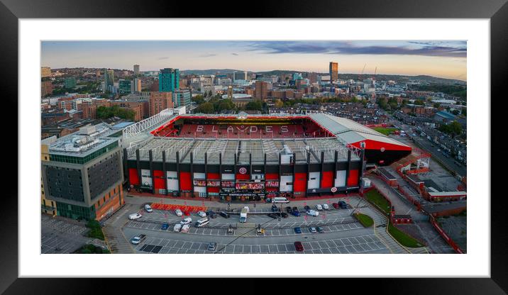 Bramall Lane Aerial View Framed Mounted Print by Apollo Aerial Photography