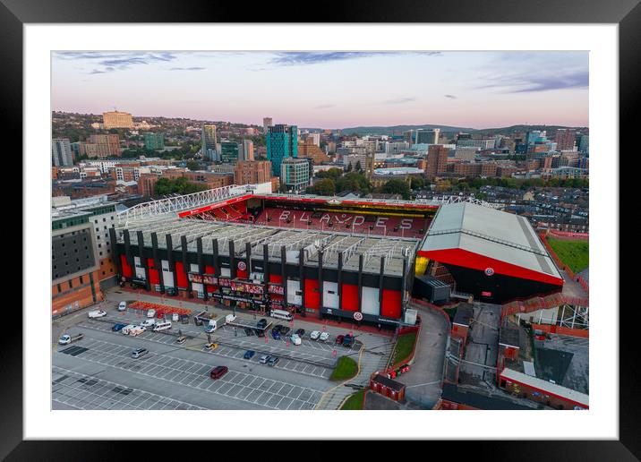 Bramall Lane Aerial View Framed Mounted Print by Apollo Aerial Photography
