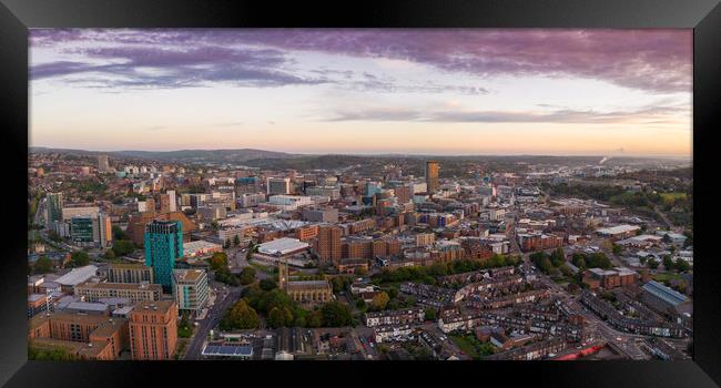Sheffield City Sunrise Framed Print by Apollo Aerial Photography