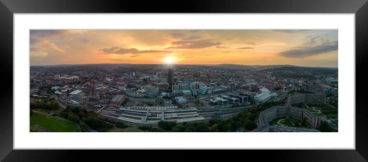 Sheffield City Skyline Framed Mounted Print by Apollo Aerial Photography