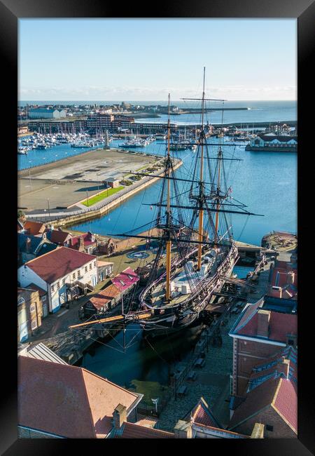 HMS Trincomalee Hartlepool Framed Print by Apollo Aerial Photography
