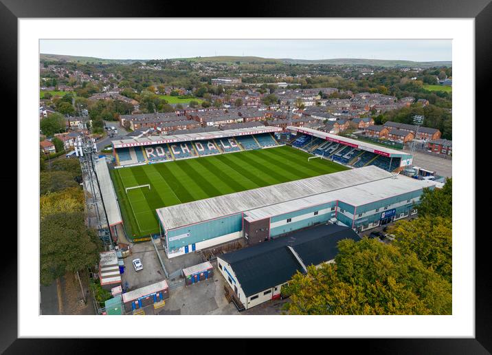 Rochdale Football Club Framed Mounted Print by Apollo Aerial Photography