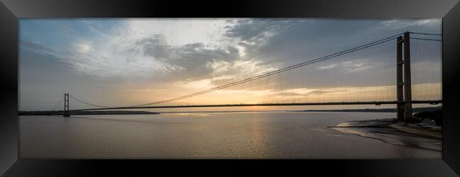 Sunset on the Humber Framed Print by Apollo Aerial Photography
