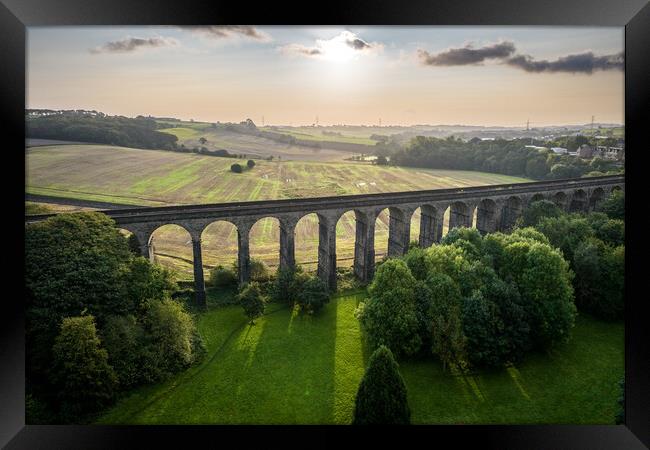 Sunlight on the Viaduct Framed Print by Apollo Aerial Photography