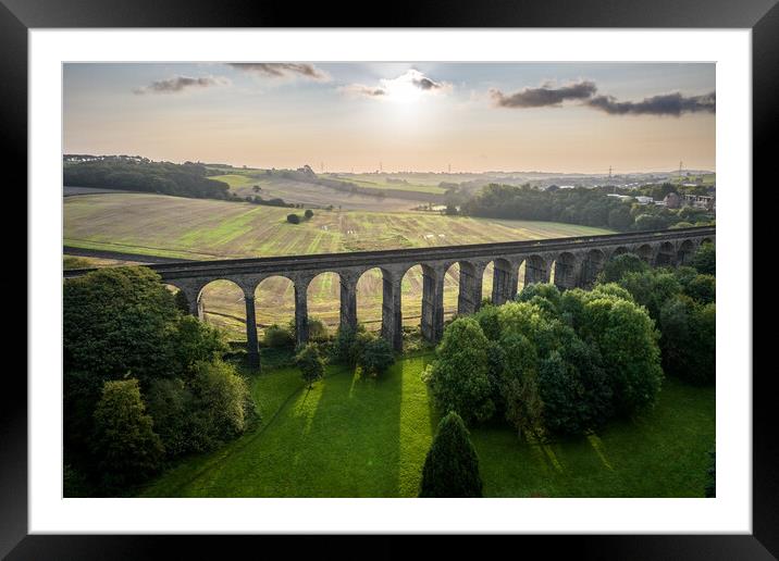 Sunlight on the Viaduct Framed Mounted Print by Apollo Aerial Photography