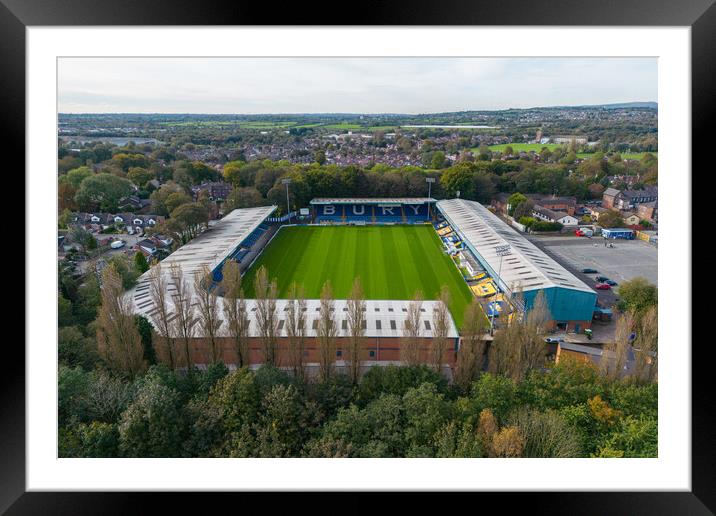 Gigg Lane Bury AFC Framed Mounted Print by Apollo Aerial Photography