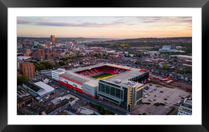 Bramall Lane Sunrise Framed Mounted Print by Apollo Aerial Photography