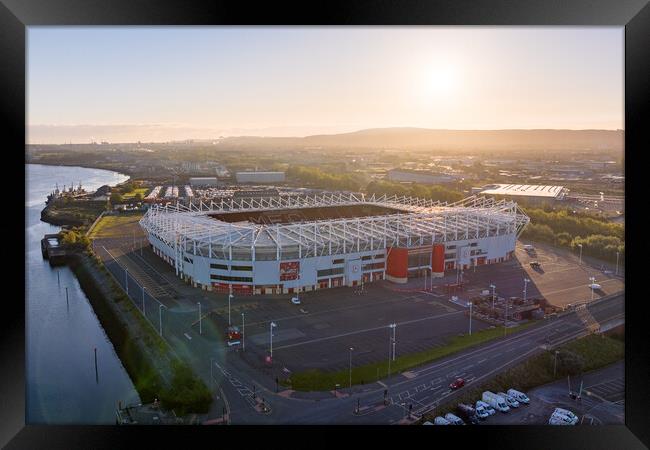 The Riverside Stadium Framed Print by Apollo Aerial Photography