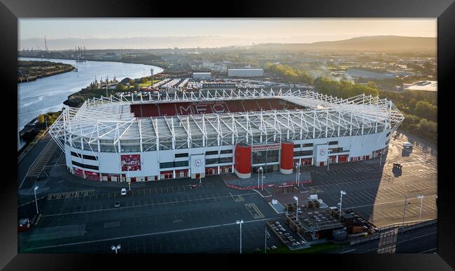 Dawn at The Riverside Framed Print by Apollo Aerial Photography