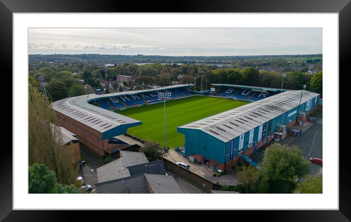 Gigg Lane Bury Framed Mounted Print by Apollo Aerial Photography