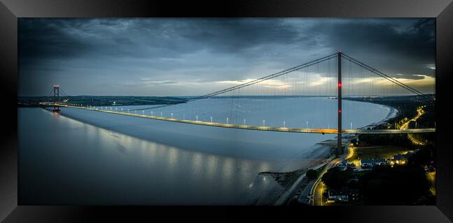 Bridge Over The Humber Framed Print by Apollo Aerial Photography
