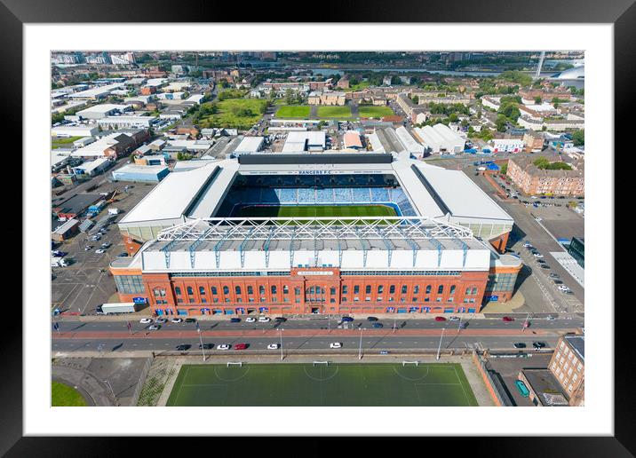 Ibrox Glasgow Rangers FC Framed Mounted Print by Apollo Aerial Photography
