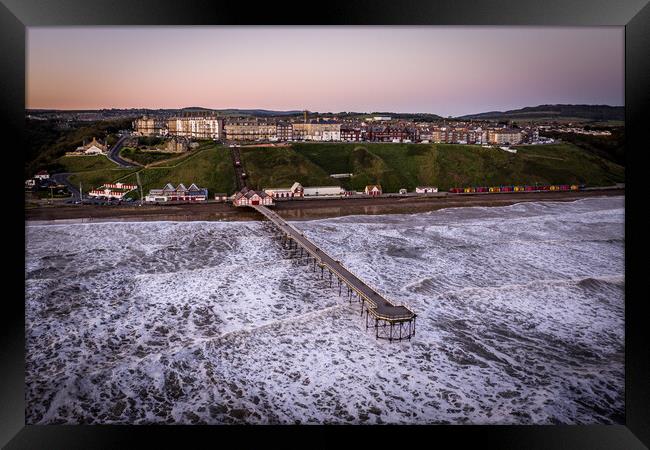 Saltburn by the sea Sunrise Framed Print by Apollo Aerial Photography