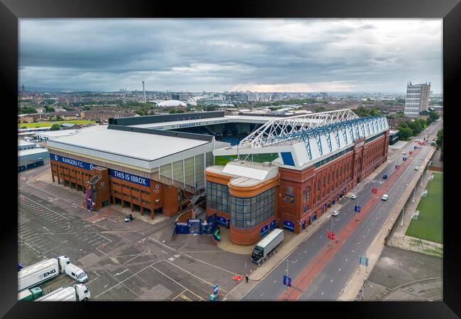 Ibrox home of the Gers Framed Print by Apollo Aerial Photography