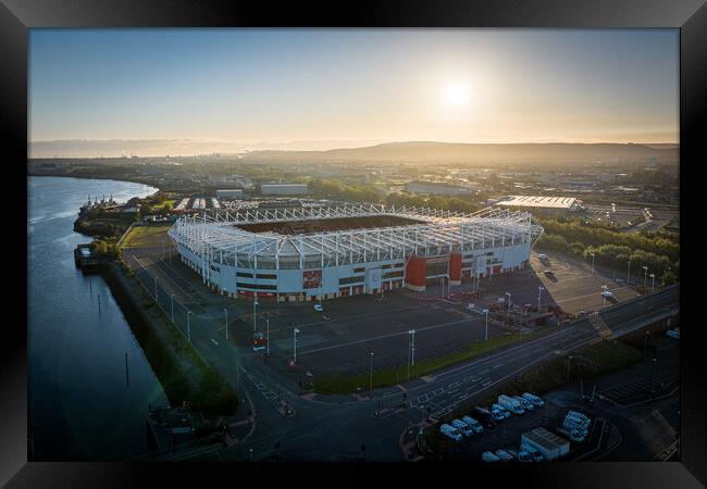 Dawn at the Riverside Framed Print by Apollo Aerial Photography