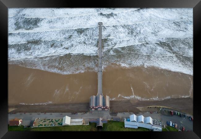 Saltburn by the Sea Pier Framed Print by Apollo Aerial Photography