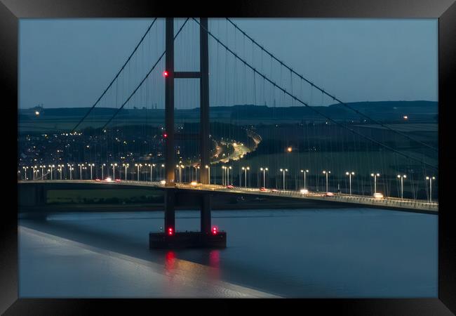 The Humber at Night Framed Print by Apollo Aerial Photography