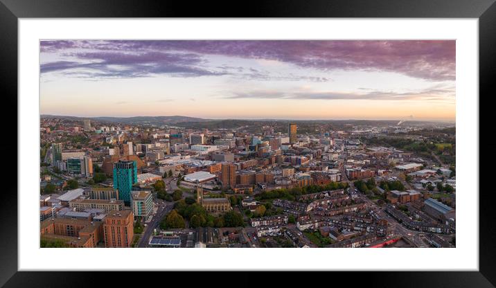 South Side of Sheffield Framed Mounted Print by Apollo Aerial Photography