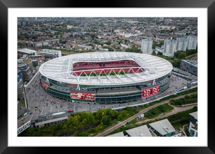 Emirates Stadium Framed Mounted Print by Apollo Aerial Photography