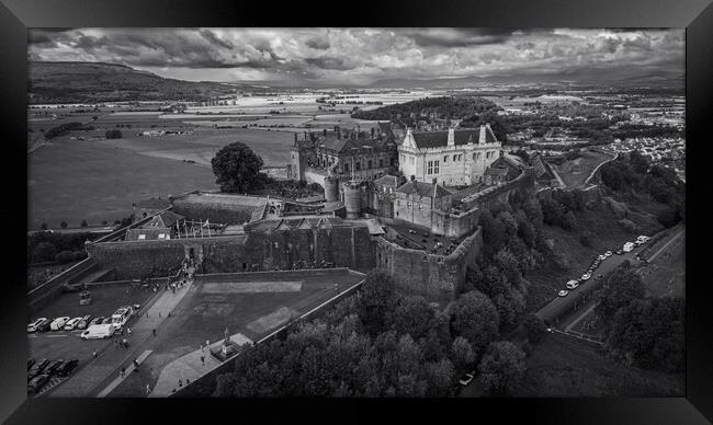 Stirling Castle Mono Framed Print by Apollo Aerial Photography