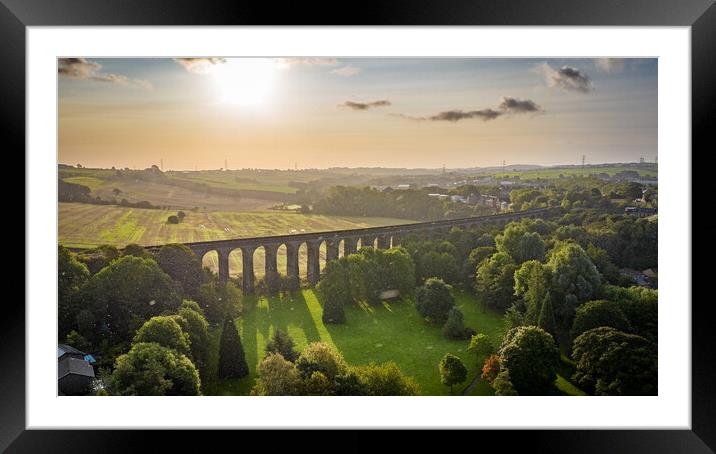 Penistone Viaduct Sunrise Framed Mounted Print by Apollo Aerial Photography