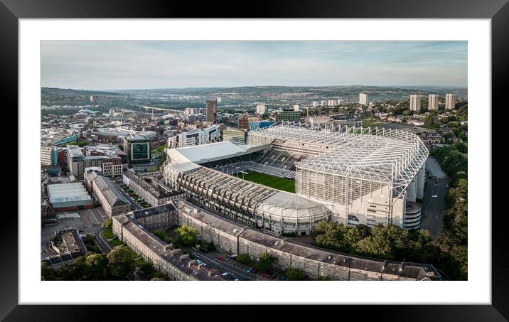 St James Park Newcastle United Framed Mounted Print by Apollo Aerial Photography