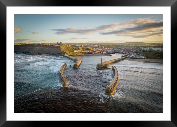 Whitby seascape Framed Mounted Print by Apollo Aerial Photography