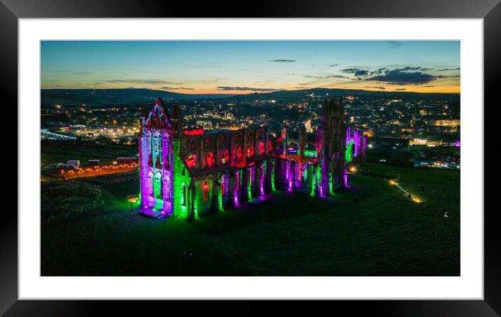 Whitby Abbey Haunting Framed Mounted Print by Apollo Aerial Photography
