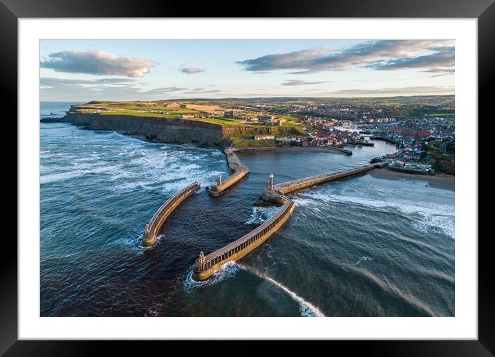 A View of Whitby Framed Mounted Print by Apollo Aerial Photography