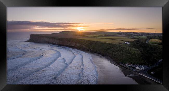 Satburn by the Sea Framed Print by Apollo Aerial Photography