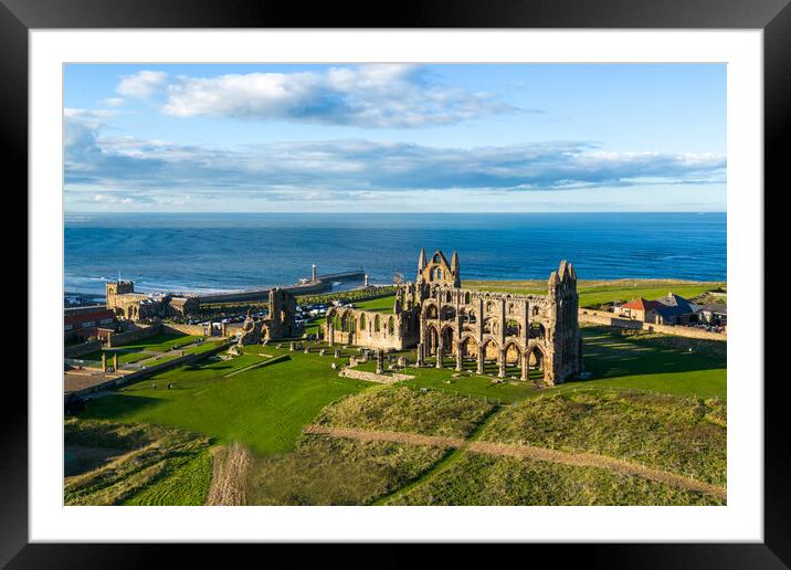 Whitby Abbey Framed Mounted Print by Apollo Aerial Photography