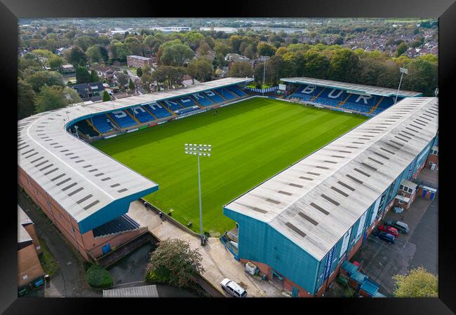 Gigg Lane Bury Framed Print by Apollo Aerial Photography