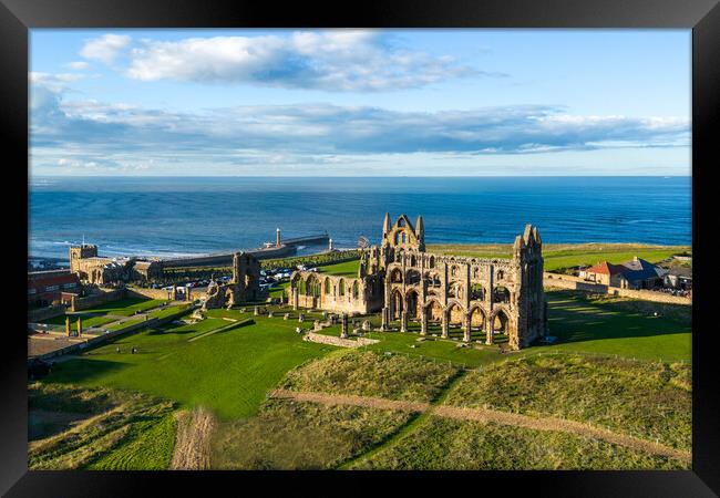 Whitby Abbey Framed Print by Apollo Aerial Photography