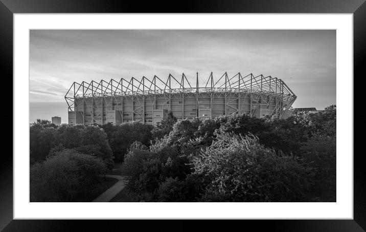 St James Park Black and White Framed Mounted Print by Apollo Aerial Photography